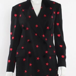 Vintage Escada Margaretha Ley Star Heart Blazer Germany 42